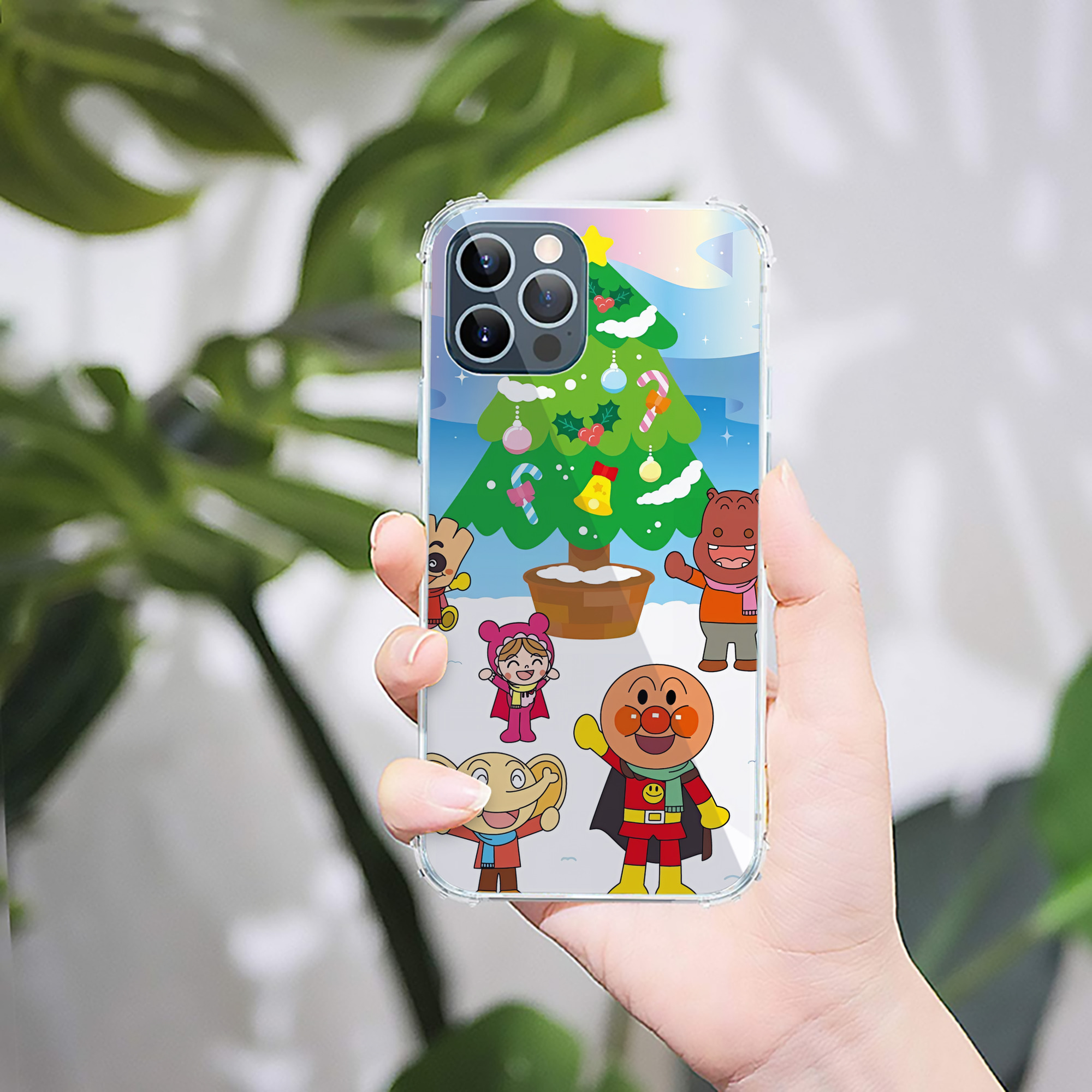 （画像用） アンパンマン Anpanman 【iPhone 12シリーズ対応】透明スマホケース（クリアソフトケース）